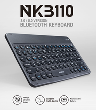 คีบอร์ดไร้สาย Nubwo NKB112 Bluetooth & Wireless 2.4G Keyboard ประกันศูนย์ 1 ปี