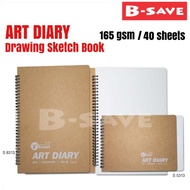 Ukami Art & Decor Drawing Sketch Book 165gsm 40 sheets / Art Diary Book