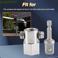 GADGETGLOW​ Drill Adapter, Stainless Steel Charging Drill Trailer Jack Crank Handle, Drill Adapter 1