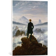 kunst für alle Canvas Print: Caspar David Friedrich The Wanderer Above The Sea of Fog Fine Art Print