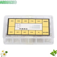 IARMARIOQR Watch Stem, Stainless Steel Boxed Watch Crown, Complete Set Replacement 10 Models Movemen