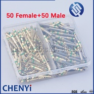 【100%-New】 50/100 Pcs Deutsch DT 1.5mm Series Female male Pin 0460-215-1631 0462-209-1631 Stainless