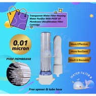 CTC Transparent Water Filter Housing Water Purifier With PVDF UF Membrane Ultrafiltration Filter Car