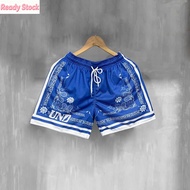 Casual Shorts Undrafted "BANDANA SHADOW" Mesh Men Short (Blue) Preppy Style Sports Shorts 2026 New Y