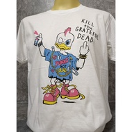 เสื้อวงนำเข้า Kurt Cobain Kill The Grateful Dead Duck Punk Nirvana Grunge Retro Style Vintage T-shirt ใส่