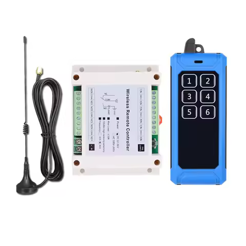 3000m DC 12v 24V 36V 6CH 433m RF Wireless Remote Control Switch Radio Receiver Module 10A Relay Indu
