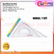 Butterfly Triangle Ruler Set - J12