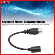 YRBWD Keyboard Mouse Converter, 0.15m / 5.9in Plug-and-Play DIN 5 Pin Male to Mini DIN 6 Pin Female,