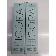 พร้อมส่ง🔥Schwarzkopf IGORA ROYAL (HIGHLIGHTS ) แถมไฮโดรเจน9% สีเทาซิลเวอร์ 12-11 ย้อมผม ยาย้อม ชวาซค