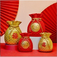 Flower Vase, Gold Rice Flower Arrangement, Peach Blossom Vase, East Flower Vase, Pocket Of Money, Fortune, Gold Bag
