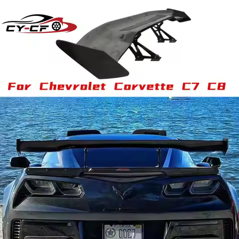 High Quality Carbon Fiber Rear Trunk Wing Spoiler For Chevrolet Corvette C7 C8 Z06 Spoiler 2014-2021