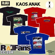 Ityu T-shirt Children's Clothing TRAIN RAILFAN VINTAGE CC 201 33 01 cotton combed 30s dtf screen pri