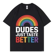 Funny Dudes Just Taste Better - High-Quality Cotton Oversized T-Shirt