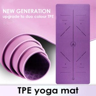 Yoga Mat 瑜伽垫/TPE发泡瑜伽垫/加厚加宽tpe防滑瑜伽垫定制平板支撑垫舞蹈垫健身垫 yoga mat 183cm x 61cm x 0.6cm and 0.8cm