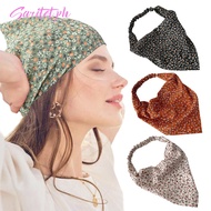Woman Floral Triangle Square Scarf Wide Brim Turban Elastic Hair Band Baotou Headband Jewelry ️ST