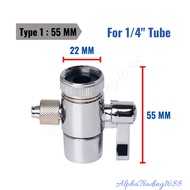 Quality ONE WAY Water Filter Diverter For 1/4" Tube Faucet Diverter Faucet Converter Spliter Water F