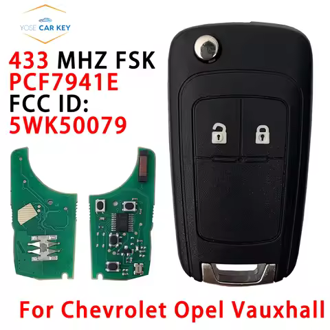 YOSE Remote Flip Car Key 433MHz FCF7941E 5WK50079 For Opel Vauxhall Corsa Tourer Cascade E Zafira Mo