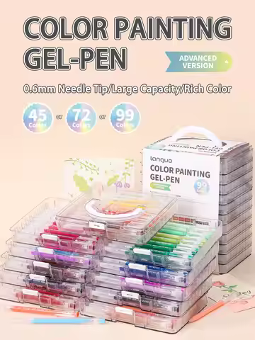Languo 45/72/99/162 Colors Neutral Pen Multi-Color Handbook Pen Color Gel Pen Student Writing Painti