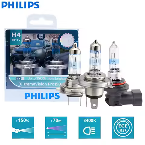 Philips H1 H4 H7 12V X-treme Vision Pro150 Bright White Lamps H11 HB3 HB4 HIR2 Halogen Light 9005 90
