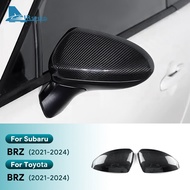 AIRSPEED คาร์บอนไฟเบอร์แบบแข็งจริงสำหรับ Subaru BRZ Toyota GR86 2021-2024กระจกมองหลังตกแต่งฝาครอบป้อ