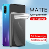 เต็มจอ แบบด้าน ฟิล์มไฮโดรเจล For Huawei P40 P30 P20 Nova 11 11i 9 8i 7 7i 5T Y6P Y5P Y9 Y7 Pro ไฮโดรเจลฟิล์มส