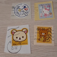 日本信銷郵票 鬆弛熊 Snoopy Hello kitty