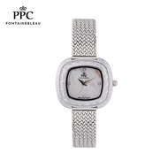 PPC-DJ01 นาฬิกาข้อมือนาฬิกาข้อมือผู้หญิงกันน้ำสายสแตนเลสมีประกัน 1 ปี แบรนด์ PPC FONTAINEBLEAU
