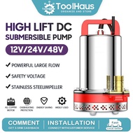 12V/24V Submersible Water Pump DC Household Stainless Steel Solar Garden Farm Ranch Battery Operated