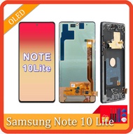 6.7 "หน้าจอ AMOLED สำหรับ Samsung Galaxy Note 10 Lite N770 N770F ชิ้นส่วนจอสัมผัสแอลซีดีของเครื่องแป