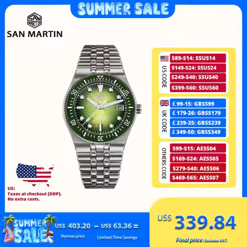 San Martin 40mm Miyota 9015 Enamel Vortex JianZhan Dial Men Watch Diving Mechanical Integrated Brace