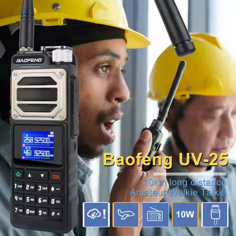 Baofeng UV-25 M Version 6-band Air Band Rx 3-band Tx Scrambler 10W Scrambler FM Vox 10km Walkie Talk