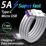 0.5M/1M/1.5M/2M/3M Data Cable 5A Type C USB-C Fast Charging Phone Cable for Android iPhone Cable