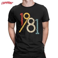 Funny 1981 Vintage 40Th T-Shirt Men Pure 40 Years Old Tee Shirt Gift Idea New Arrival for men