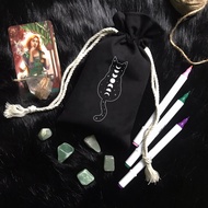 Cat and universe tarot card bag, tarot bag, Lilidatarot card bag