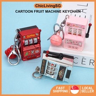 Mini Cartoon Fruit Slot Keychain / Cartoon Fruit Machine Keyring / Slot Machine Keychain / Bag Keych