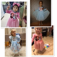Kids Dresses for Girls Frozen Elsa Lace Mesh Toddler Girls Princess Dress Sofia Costume Party Birthd