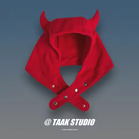 Japan Yabi y2K Devil Horn Winter Hat with Earflaps Women Autumn Winter Hood Warm Suede Ear Protectio