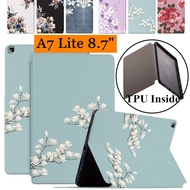 For Samsung Galaxy Tab A7 Lite 8.7" 2021 SM-T220 SM-T225 Tablet Cute Fresh Flower Pattern Tablet Shockproof Stand Cover Shell