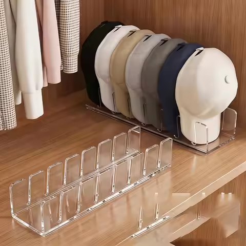 Cap Storage Rack with Slots Baseball Cap Display Stand Cap Storage Container Household Storage Organ
