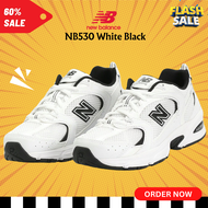 รุ่นฮิต NB530 Classic color White-Black Unisex สีขาว-ดำ รองเท้าผ้านิวบาลานซ์ 530 น้ำหนักเบา เพิ่มควา