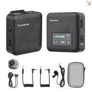 2.4G Mini Wireless Lavalier Microphone System Transmitter Receiver Omnidirectional Mic with Storage Case  Came-507
