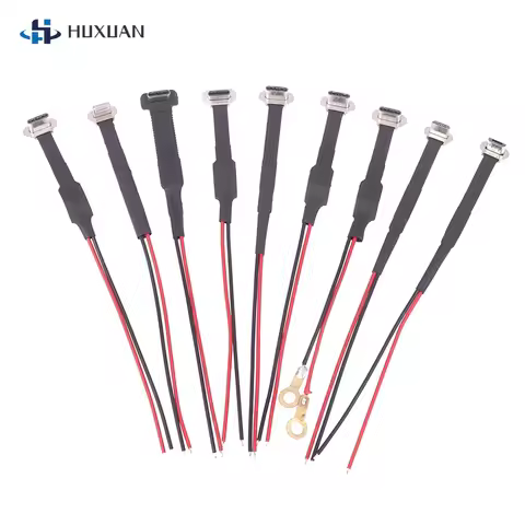 Type-C Micro USB Connector FPC 2Pin 3Pin W/ Resistor R1 Soft Flat Cable Male Charging Cable Fast Cha