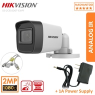 HIKVISION DS-2CE16D0T-EXIPF 2MP IR Bullet Outdoor Analog CCTV Camera + 1A Power Supply NASHANTOO