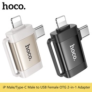 HOCO UA31F 100% Oringinal OTG Adapter for IOS Male / Type-C Male To USB Female USB2.0 Adapter for Da