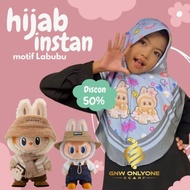 Gnw Scarf Instant Hijab Children's Hijab Bergo Printing Labubu Latest Hijab