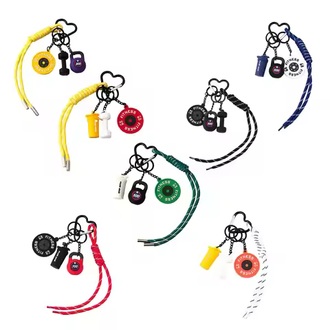 3DMini Dumbbell Fitness Kettle Keychain for Women Men Fashion Bag Pendant Fitness Enthusiast Athlete