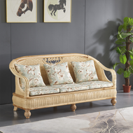 Rattan sofa three-person living room combination rattan chair sofa five-piece set rattan bamboo sofa rattan solid wood sofa rattan wooden sofa