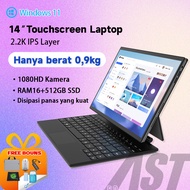 terbaru 2024-AST laptop touchscreen 2in1 laptop 14 inch RAM16g+512gb SSD windows 11 keyboard backlight garansi 1 tahun