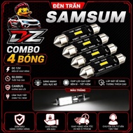Festoon Samsung LED bulb with 2 heads 31–36–39–41mm, white light for license plate ceiling