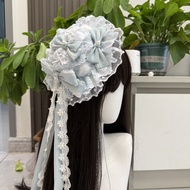 Lolita Fashion Bow Top Hat Lolita Flat Hat Lace Accessories
